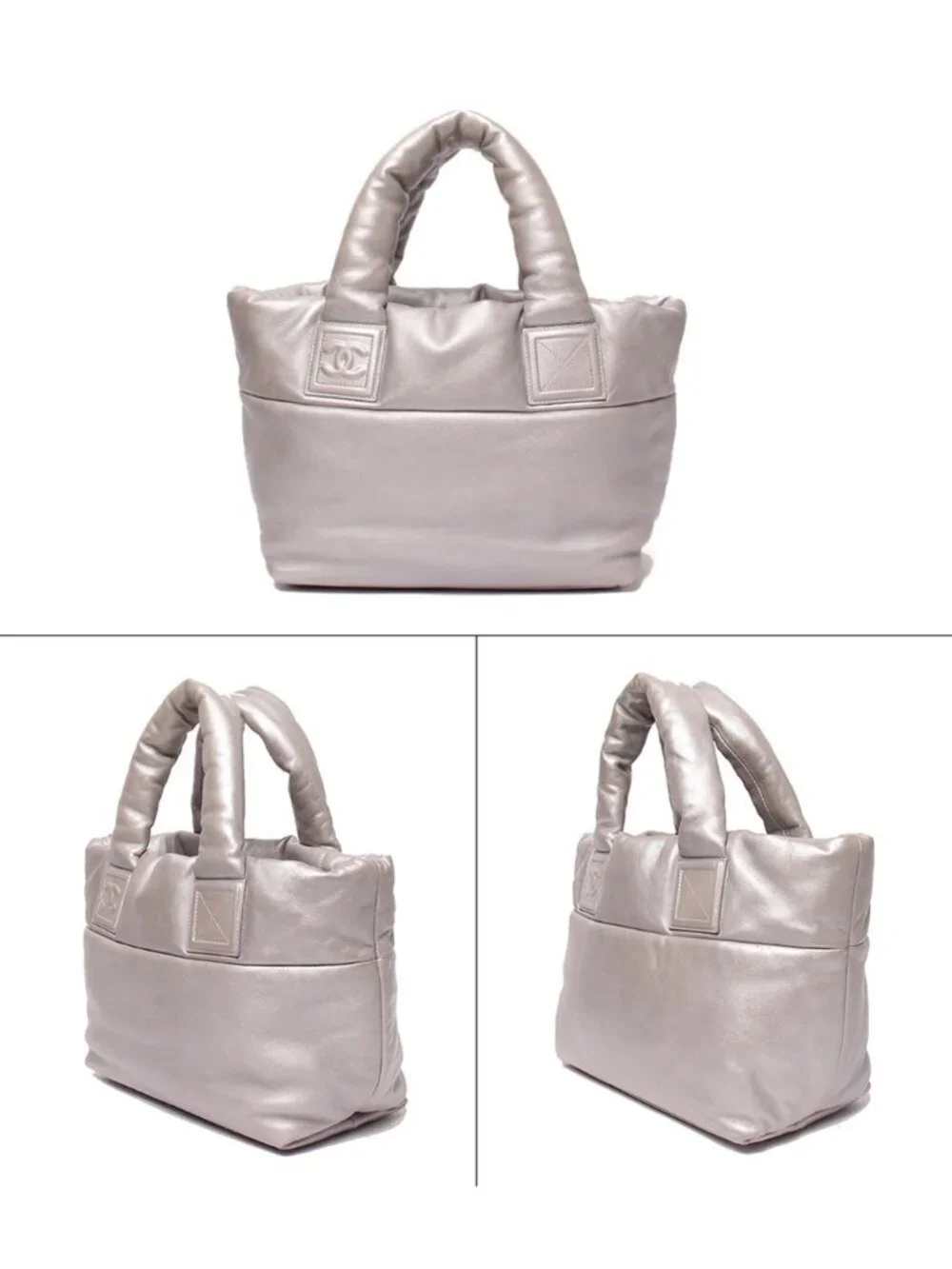 Chanel Tote Silver Coco Cocoon